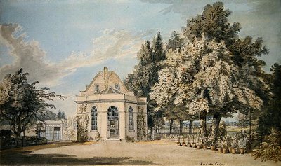 Rackett Lodge, Wandsworth (akvarel over blyant på papir) af Paul Sandby