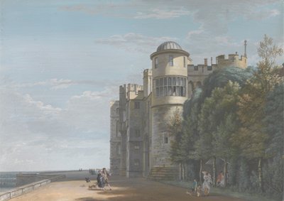 Den nordlige terrasse, ser østover af Paul Sandby