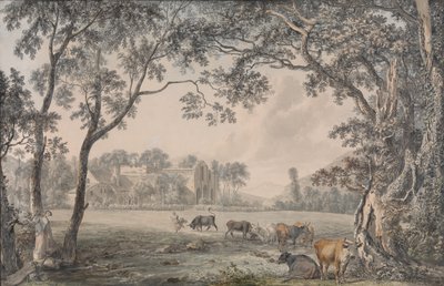 Valley Cross Abbey, Denbighshire, 1770-79. af Paul Sandby