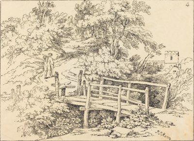 Country Footbridge (Den rejsende) af Paul Sandby Munn