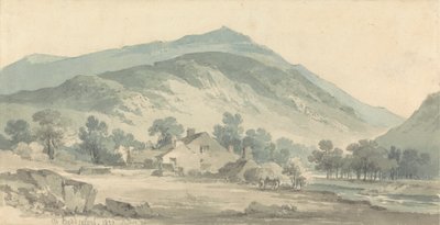 Landskab ved Beddgelert, North Wales af Paul Sandby Munn