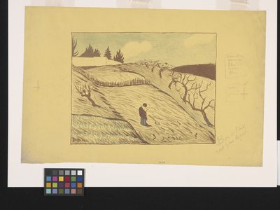 La Fin Du Jour (Dagens slutning) (farvelitografi) af Paul Sérusier