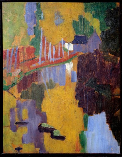 Talismanen, kærlighedstræet aven. Refleksion af et træ i vand. Maleri af Paul Serusier (1863 - 1927) af Paul Sérusier