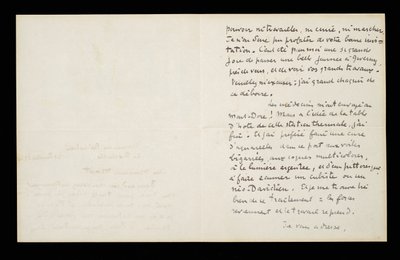 Autografbrev til Claude Monet, 21. juli 1920 af Paul Signac