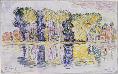 Trægruppe ved vandet af Paul Signac