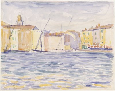 Huse ved en landingsplads i syd af Paul Signac