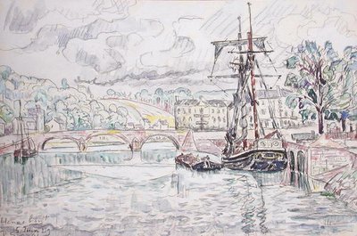 Hennebont af Paul Signac