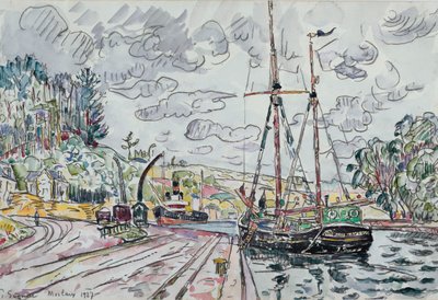 Landskab ved Pontrieux, 1927 af Paul Signac