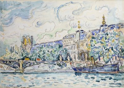 Louvre-paladset, 1910 af Paul Signac