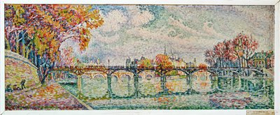 Le Pont des Arts, Paris (maleri på lærred) af Paul Signac