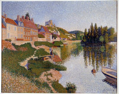 Les Andelys, banken Maleri af Paul Signac (1863-1935) 1886 søn. 0,65x0,81 m Paris, musee d