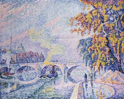 Kongebroen, efterår; Pont Royal, efterår, 1930 af Paul Signac