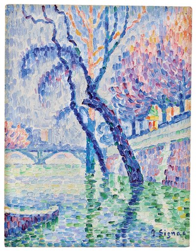 Arts Bridge, Flood, 1930 af Paul Signac