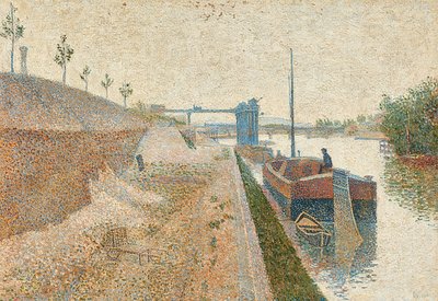 Quai de Clichy. 1887 af Paul Signac