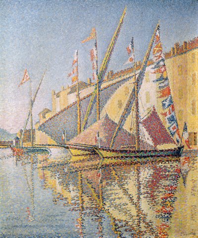 Sejlbåde i St. Tropez Havn, 1893 af Paul Signac