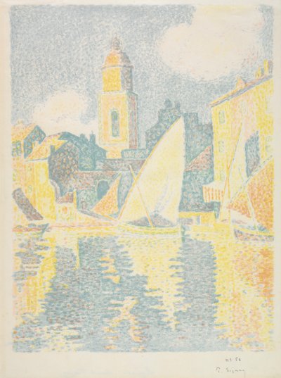 Saint-Tropez: Havnen, 1897-1898. af Paul Signac