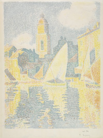 Saint-Tropez: Havnen, 1897-98 af Paul Signac