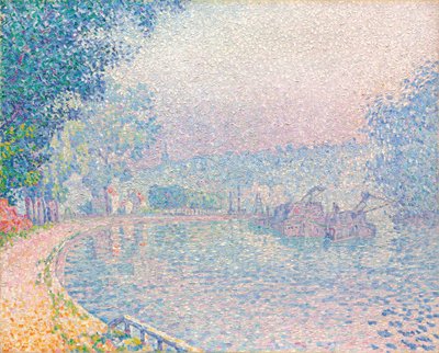 Samois, La Berge, morgen, 1901 af Paul Signac