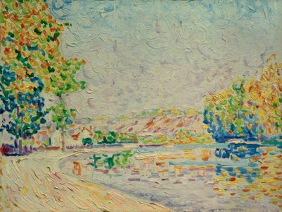Samois, undersøgelse nr. 8 af Paul Signac