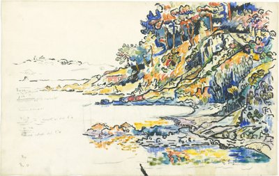 Calanque i Saint-Tropez af Paul Signac