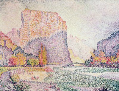 Cliffs at Castellane, 1902 af Paul Signac