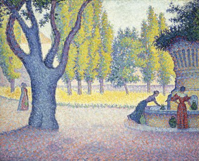 Fountain des Lices i St, 1895 af Paul Signac