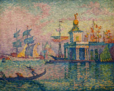 Venedig - Toldhuset; Venedig-Søtolden, 1908 af Paul Signac