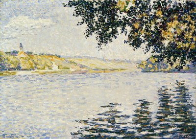 Udsigt over Seinen ved Herblay af Paul Signac