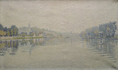 Udsigt over Seinen ved Herblay, 1889 af Paul Signac