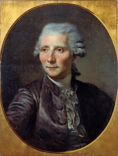 Portræt af mennesket (tidligere identificeret med Pierre Augustin Caron de Beaumarchais (1732 - 1799). Maleri af Paul Constant Soyer (1823-1903) (fra maleriet af Jean Baptiste Greuze), olie på lærred af Paul Soyer