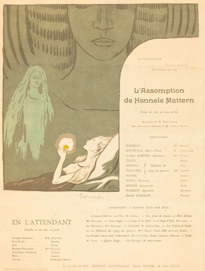 Antagelsen af ​​Hannele Mattern; I mellemtiden af Paul Sérusier
