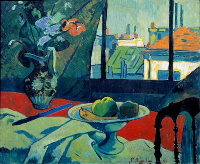 Stilleben, kunstnerens værkstedsmaleri af Paul Serusier (1863-1927) 1891 søn. 0,6x0,73 m Paris, musee d