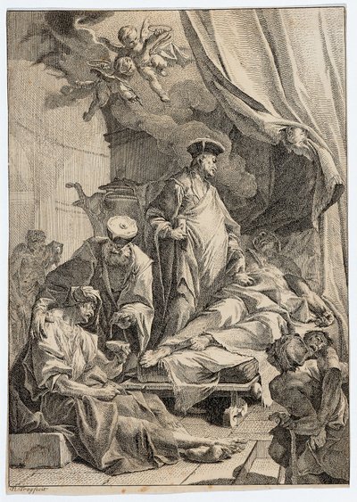 Saints Cosmas og Damian plejer de syge af Paul Troger