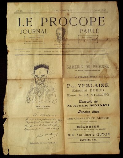 Journal du Procope, parisisk cafe af Paul Verlaine