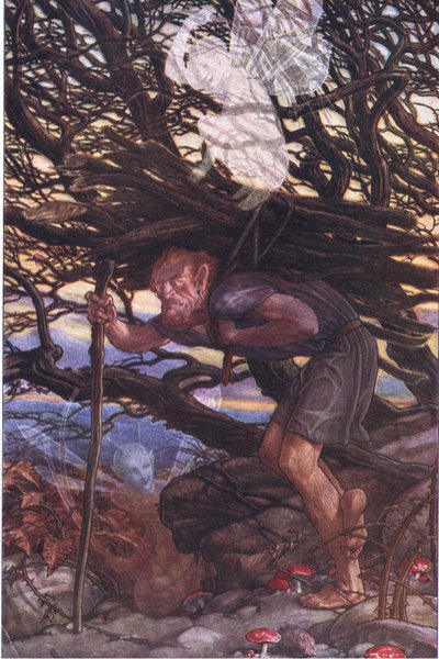 Og dog skal jeg forbande, illustration fra Stormen, 1908 af Paul Vincent Woodroffe