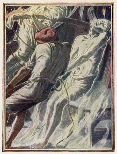 Illustration til Coleridges The Ancient Mariner (farvelitografi) af Paul Vincent Woodroffe