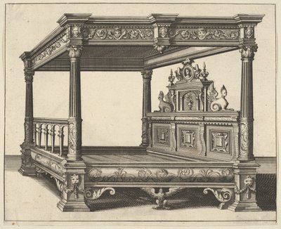 Himmelseng fra Verscheyden Schrynwerck ... [Flere Snedkerier ...], 1658. af Paul Vredeman de Vries