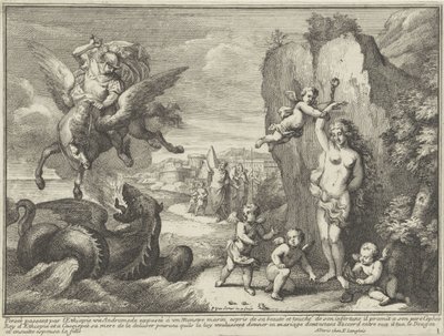 Perseus og Andromeda Mytologiske fremstillinger i landskaber (serietitel) af Paul van Somer (II)