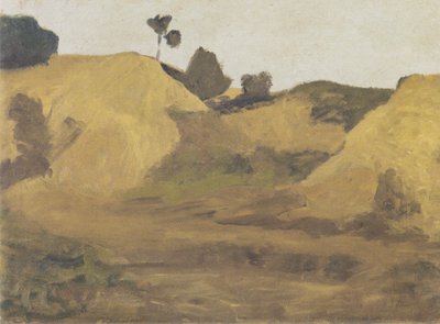 Landschaft am Weyerberg af Paula Modersohn-Becker