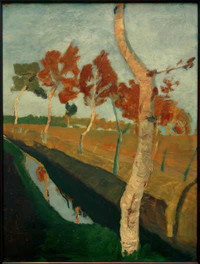 Birketræer ved voldgraven af Paula Modersohn Becker