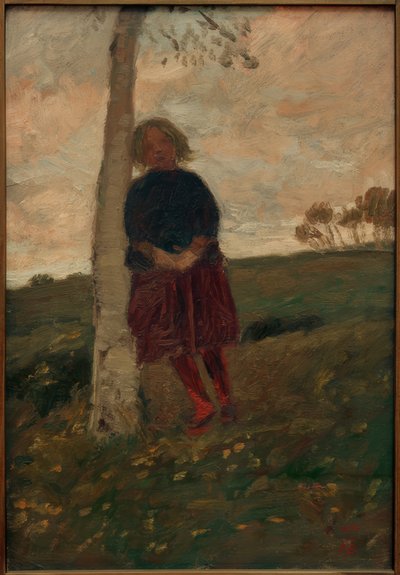 Pige på birkestamme (også: pige på træ) af Paula Modersohn Becker