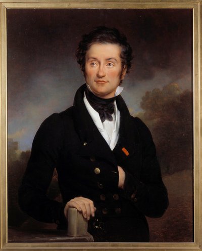 Portræt af forfatteren Charles Nodier (1780-1844) Han holdt en litterær salon, hvor de store romantiske kunstnere (Hugo, Lamartine, Vigny...) Maleri af Paulin Guerin (1783-1855) 19. århundrede. Paris, Arsenals bibliotek. af Paulin Jean Baptiste Guerin