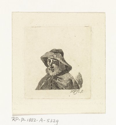 Gammel mand med fiskerhue af Paulus Charles Gerard Poelman