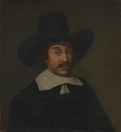 Portræt af en mand, muligvis Jan de Hooghe (1608-1682) af Paulus Hennekyn