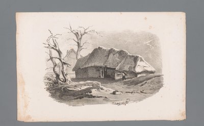Udsigt til en lade Principper for landskaber (serietitel) Principles de paysages (serietitel) af Paulus Lauters