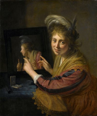 Pigen ved spejlet af Paulus Moreelse