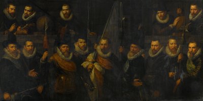 Officerer og andre borgergarde fra det tredje distrikt i Amsterdam, under kommando af kaptajn Jacob Gerritsz Hoyngh og løjtnant Nanningh Florisz Cloeck af Paulus Moreelse