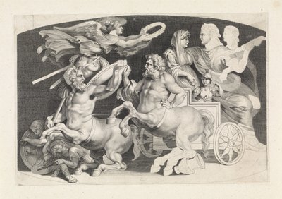Camee met de triumph van Germanicus en Agrippina Forskellige figurer af gamle agater, designet af Pietro Paolo Rubenii (serietitel) af Paulus Pontius (attributed to)