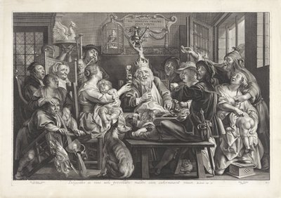 Kongen drikker (Epiphany) af Paulus Pontius