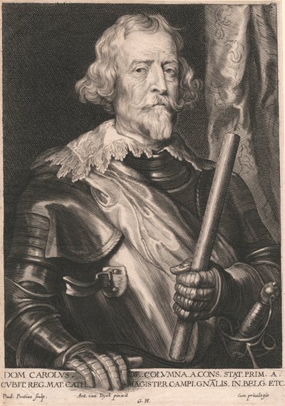Dom Carolus af. Kolonne. til. Ulemper. Stat. Fætter. Alen Reg. Mat. Cath. Magister Campi..Gnalis. i Belgien. Etc. af Paulus Pontius
